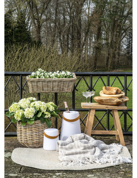 Tabouret vintage Bois de teck Naturel Barcelona 