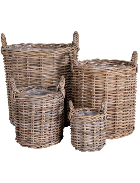 Caor Baskets - Baskets, kubu rattan, natural set of 4 