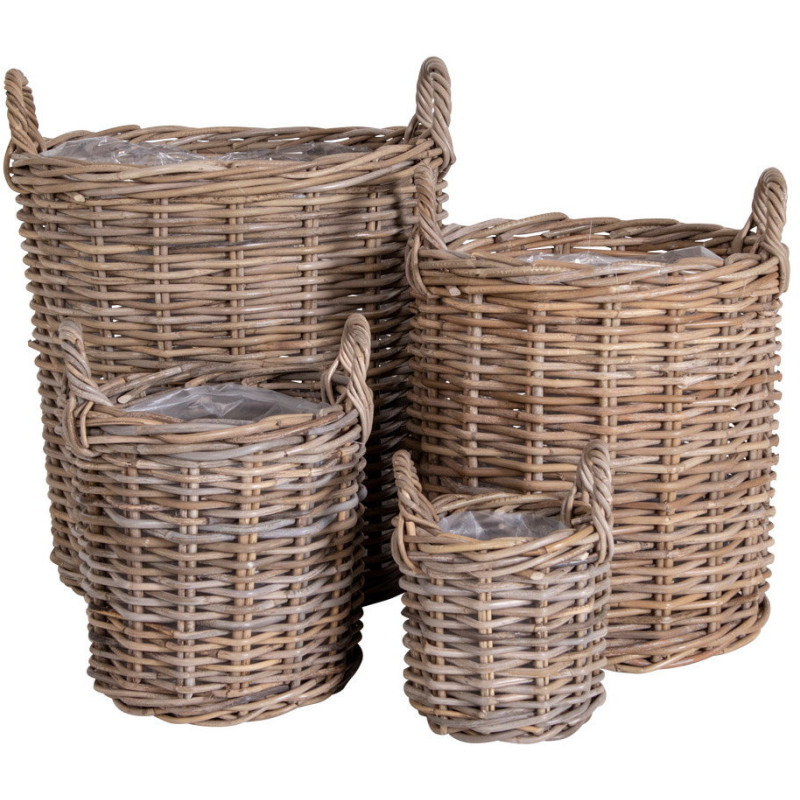 Caor Baskets - Baskets, kubu rattan, natural set of 4 