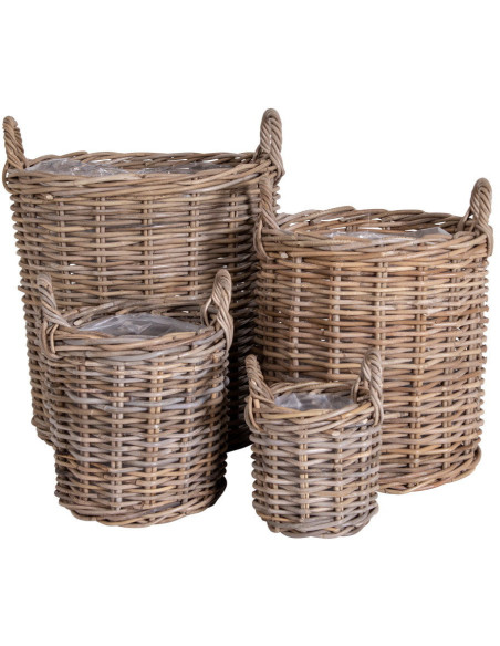 Caor Baskets - Baskets, kubu rattan, natural set of 4 