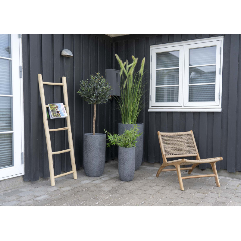 Échelle porte serviettes moderne Bois de teck Naturel Laddy 
