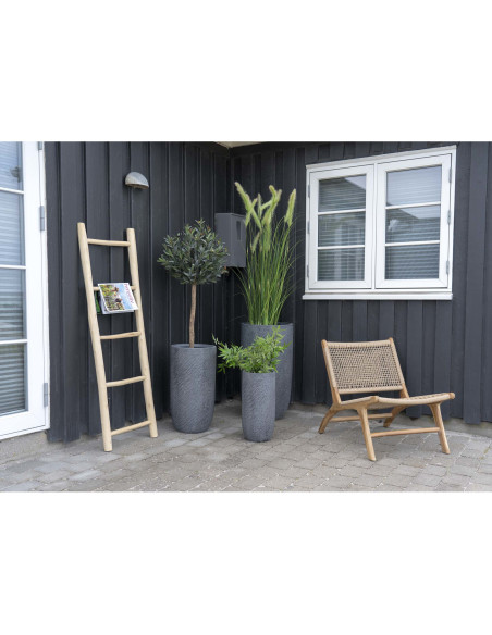 Échelle porte serviettes moderne Bois de teck Naturel Laddy 
