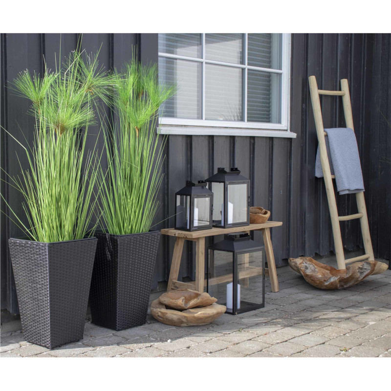 Échelle porte serviettes moderne Bois de teck Naturel Laddy 