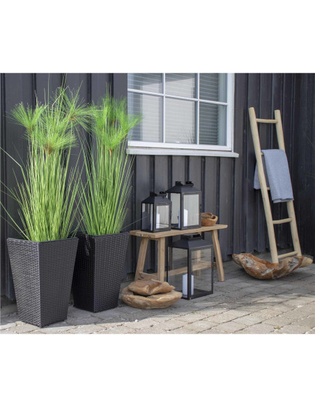 Échelle porte serviettes moderne Bois de teck Naturel Laddy 