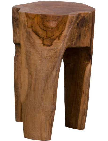 Tabouret original Bois de teck Naturel Rose 