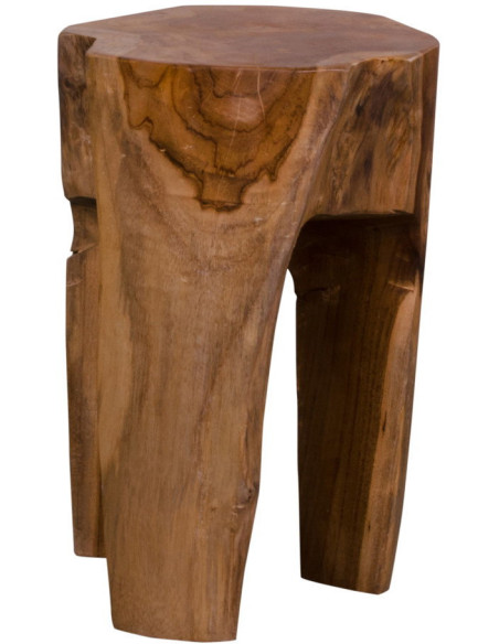 Tabouret original Bois de teck Naturel Rose 