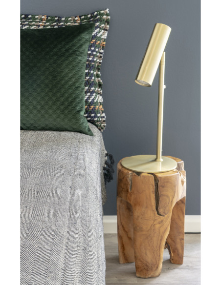 Tabouret original Bois de teck Naturel Rose 