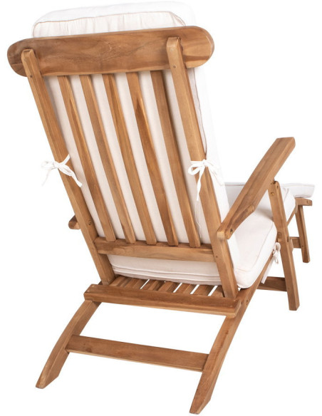 Coussin pour chaise longue 55x197 Coton Blanc Arrecife 