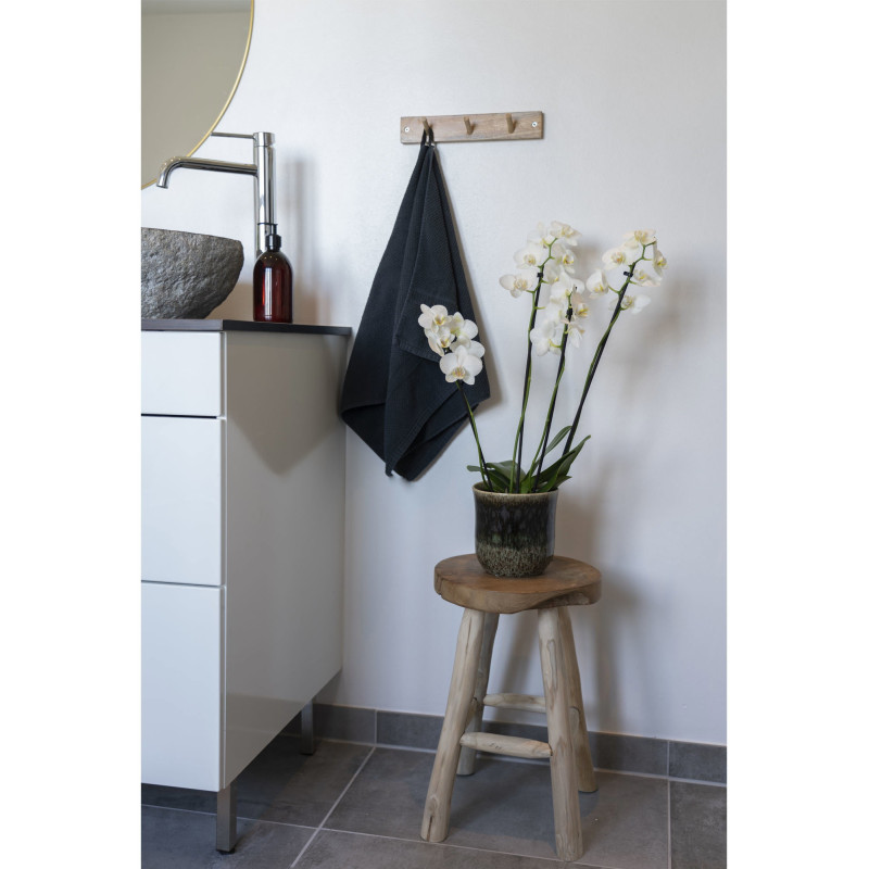 Tabouret rustique Bois de teck Naturel Badia 