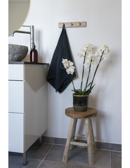 Tabouret rustique Bois de teck Naturel Badia 