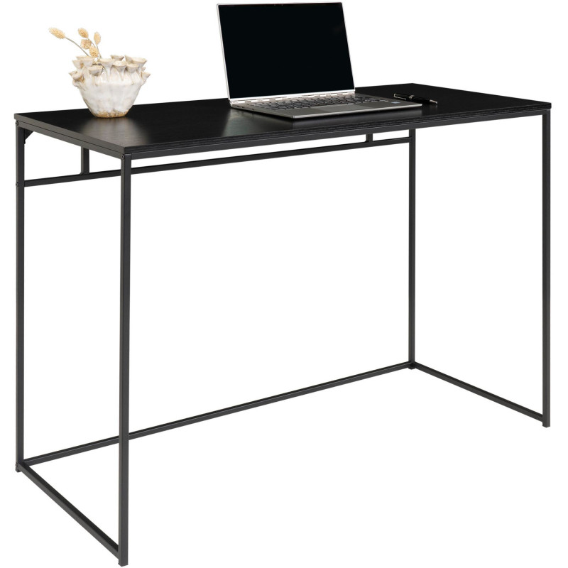Bureau moderne Métal Panneau de particules Feuille de mélamine Noir Vita 