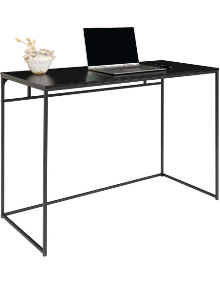 Bureau moderne Métal Panneau de particules Feuille de mélamine Noir Vita 