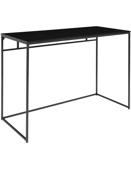 Bureau moderne Métal Panneau de particules Feuille de mélamine Noir Vita 