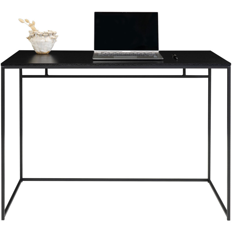 Bureau moderne Métal Panneau de particules Feuille de mélamine Noir Vita 