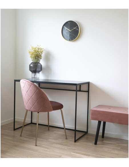 Bureau moderne Métal Panneau de particules Feuille de mélamine Noir Vita 