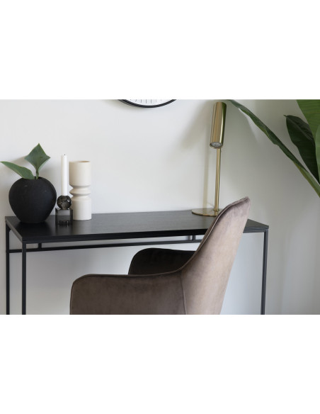 Bureau moderne Métal Panneau de particules Feuille de mélamine Noir Vita 