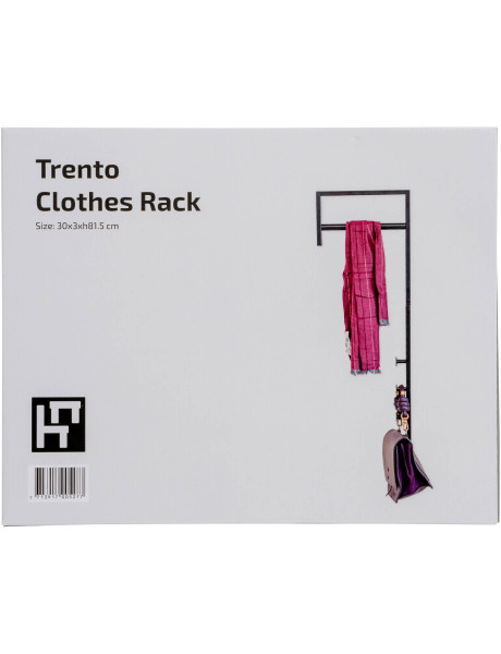 Porte manteaux murale moderne Métal Noir Trento 