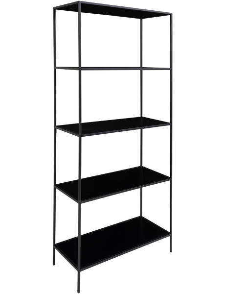 Étagère métal noir 5 niveaux 80 x 36 x 170 cm Vita 