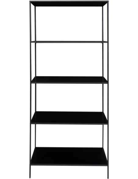 Étagère métal noir 5 niveaux 80 x 36 x 170 cm Vita 