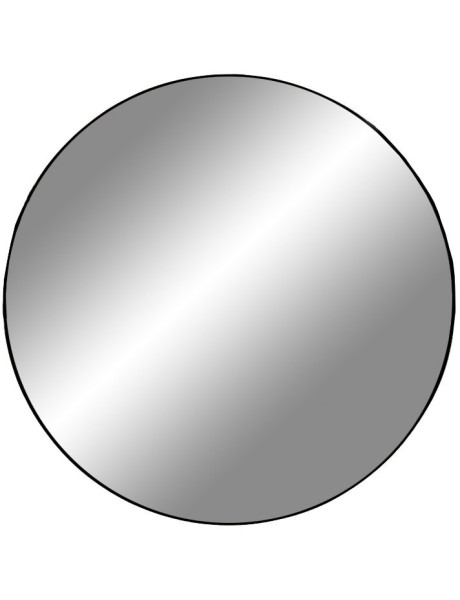 Miroir mural moderne Rond 60x60 Métal Noir Jersey 