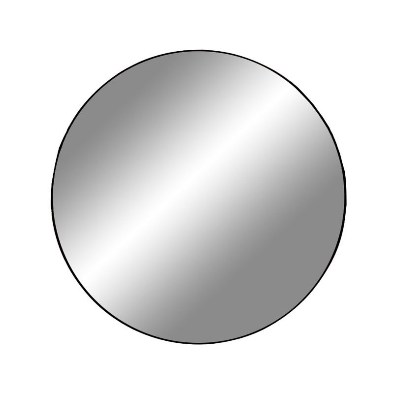 Miroir mural moderne Rond 40x40 Métal Noir Jersey 