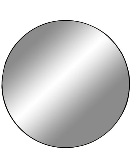 Miroir mural moderne Rond 40x40 Métal Noir Jersey 
