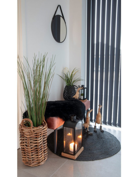 Peau de mouton poils longs 50x85 Cuir d'agneau Noir Lambskin 