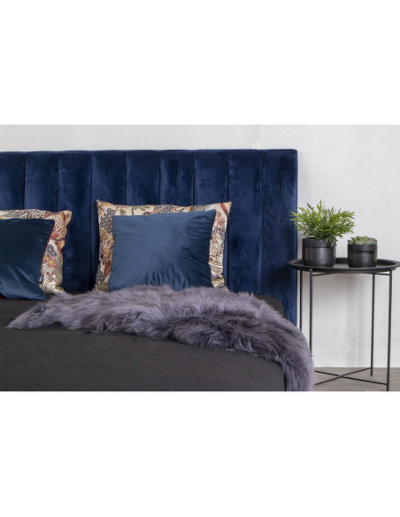 Peau de mouton poils longs 50x85 Cuir d'agneau Gris Lambskin 