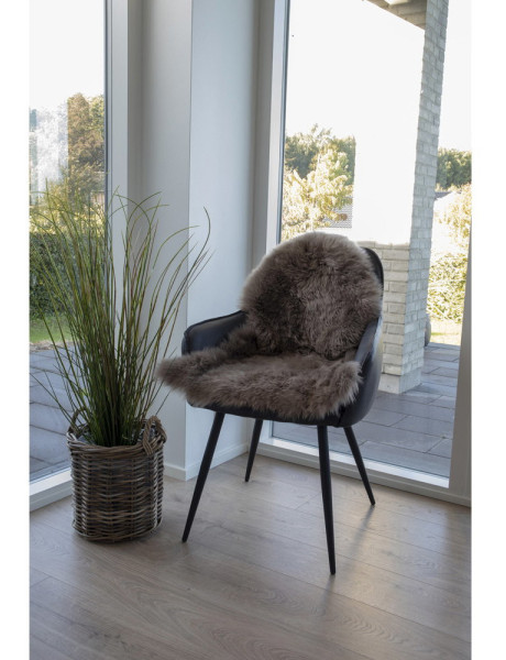 Peau de mouton poils longs 50x85 Cuir d'agneau Marron clair Lambskin House Nordic - 2
