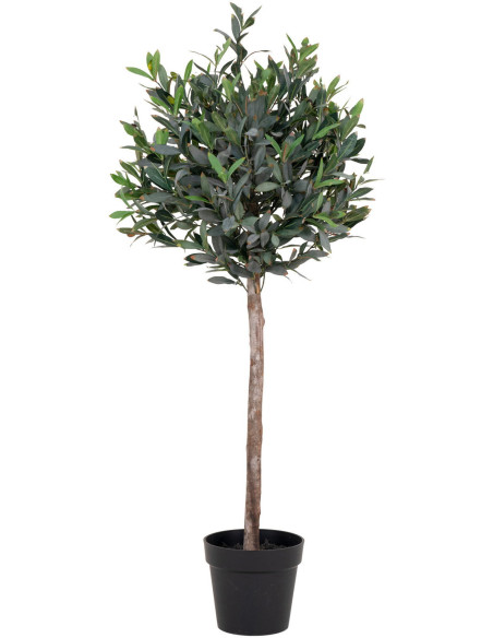 Grand Arbre artificiel réaliste Olivier Hauteur 120 cm Plastique Vert Noir 