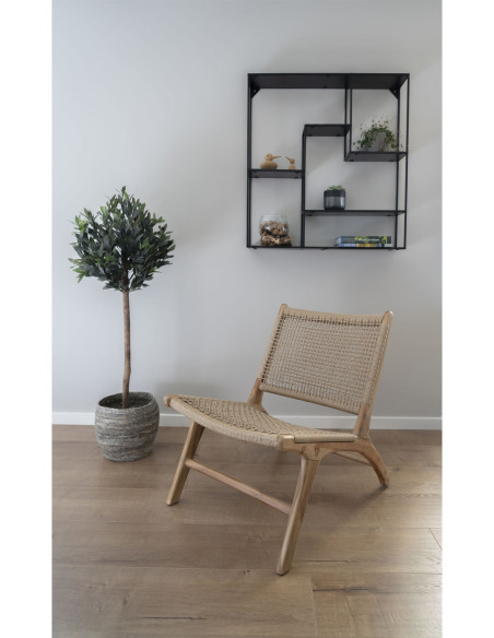 Grand Arbre artificiel réaliste Olivier Hauteur 120 cm Plastique Vert Noir 