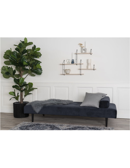 Grand Arbre artificiel réaliste Feuilles de violon Hauteur 190 cm Plastique Vert Noir 