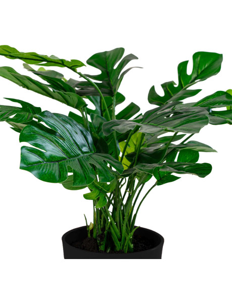 Plante artificielle réaliste Monstera Hauteur 45 cm Plastique Vert Noir 
