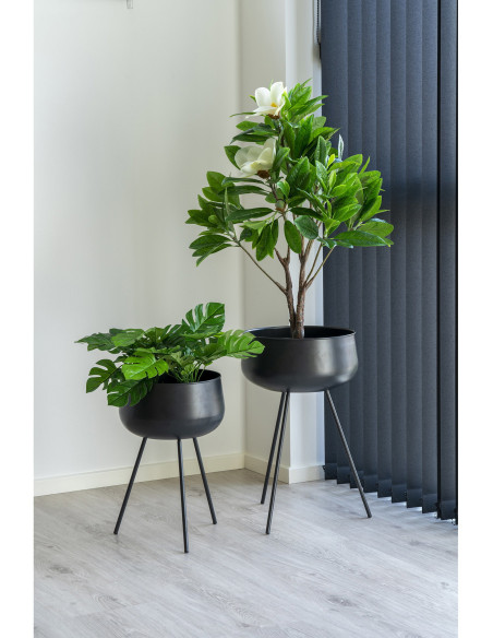 Plante artificielle réaliste Monstera Hauteur 45 cm Plastique Vert Noir 