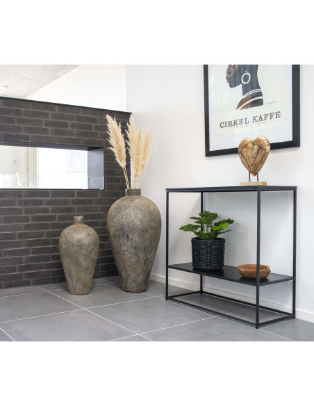 Plante artificielle réaliste Monstera Hauteur 45 cm Plastique Vert Noir 