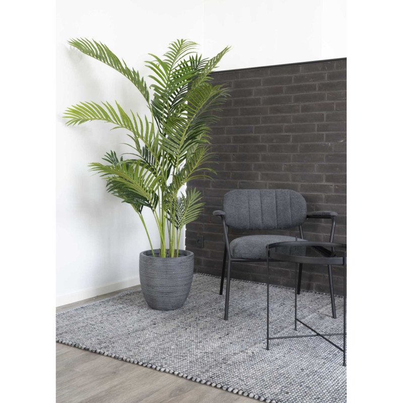 Grand Arbre artificiel réaliste Palmier Areca Hauteur 175 cm Plastique Vert Noir 