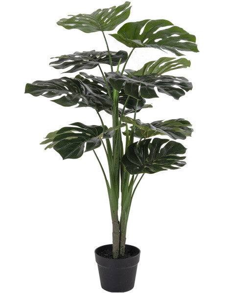 Plante artificielle réaliste Monstera Hauteur 90 cm Plastique Vert Noir 