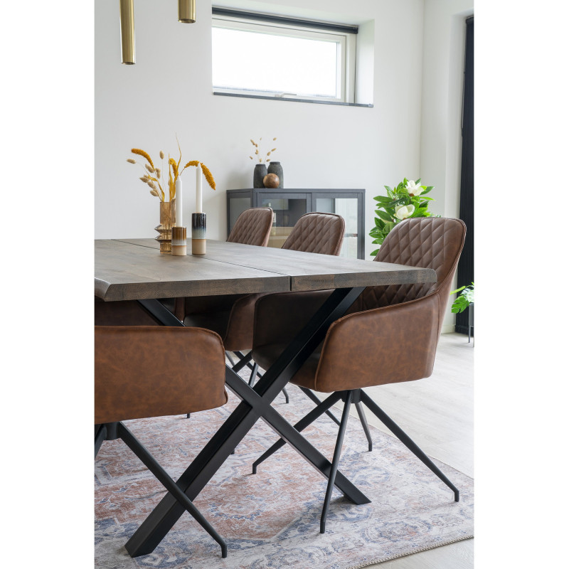 Grand Tapis oriental Rectangulaire 160x230 Chenille Polyester Orange Bleu Havana 