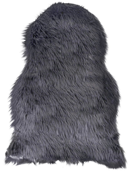 Peau de mouton poils longs 50x85 Fausse fourrure Gris Lambskin 