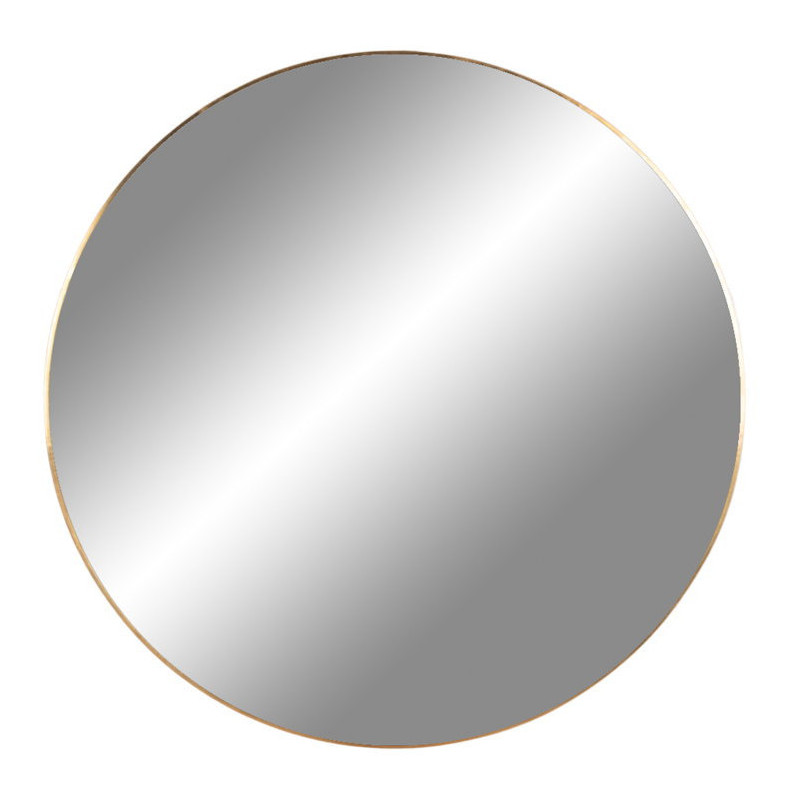 Miroir mural moderne Rond 60x60 Métal Doré Effet laiton Jersey House Nordic - 1