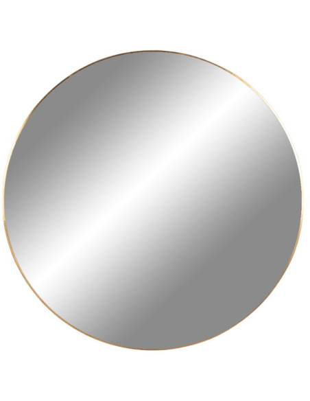 Miroir mural moderne Rond 60x60 Métal Doré Effet laiton Jersey House Nordic - 1