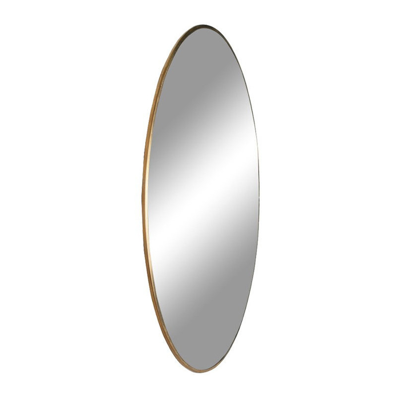 Miroir mural moderne Rond 60x60 Métal Doré Effet laiton Jersey House Nordic - 2