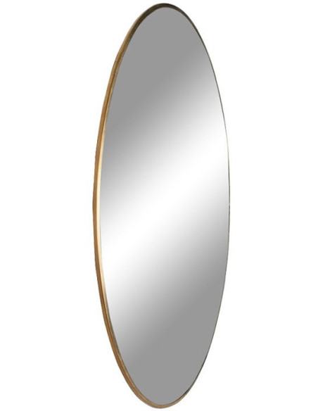 Miroir mural moderne Rond 60x60 Métal Doré Effet laiton Jersey House Nordic - 2