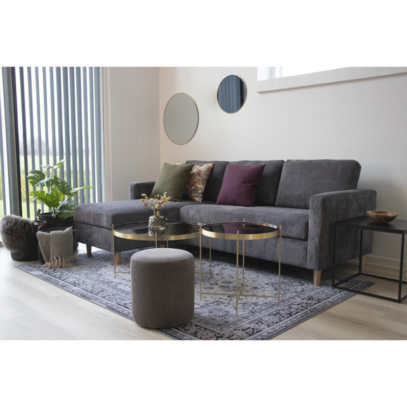 Miroir mural moderne Rond 60x60 Métal Doré Effet laiton Jersey House Nordic - 4