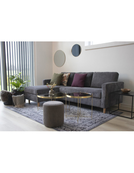Miroir mural moderne Rond 60x60 Métal Doré Effet laiton Jersey House Nordic - 4