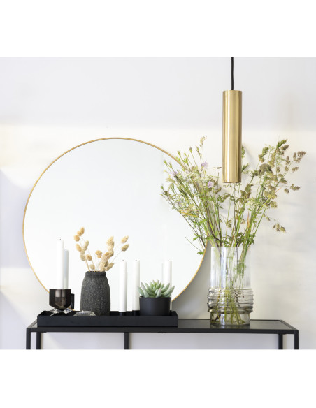 Miroir mural moderne Rond 60x60 Métal Doré Effet laiton Jersey House Nordic - 7