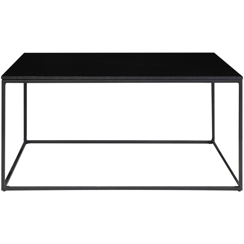 Table basse moderne Rectangulaire Métal Panneau de particules Feuille de mélamine Noir Vita 