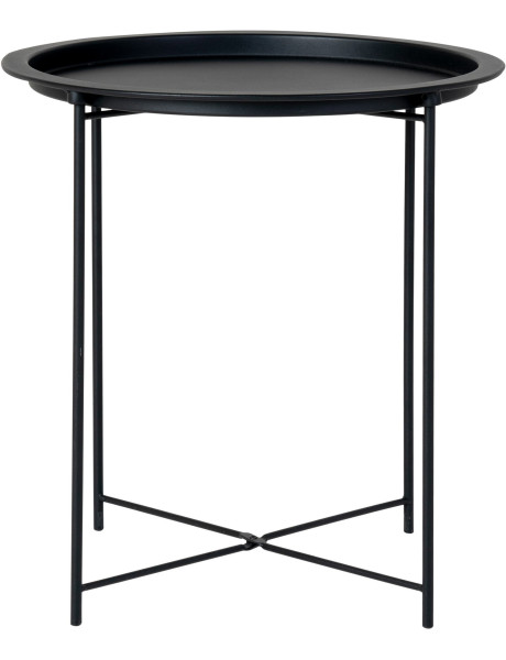 Table d'appoint moderne Ronde Métal Noir Bastia 