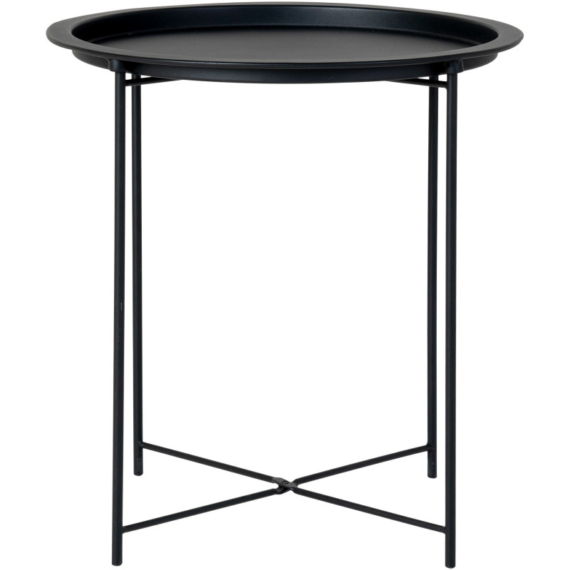 Table d'appoint moderne Ronde Métal Noir Bastia 