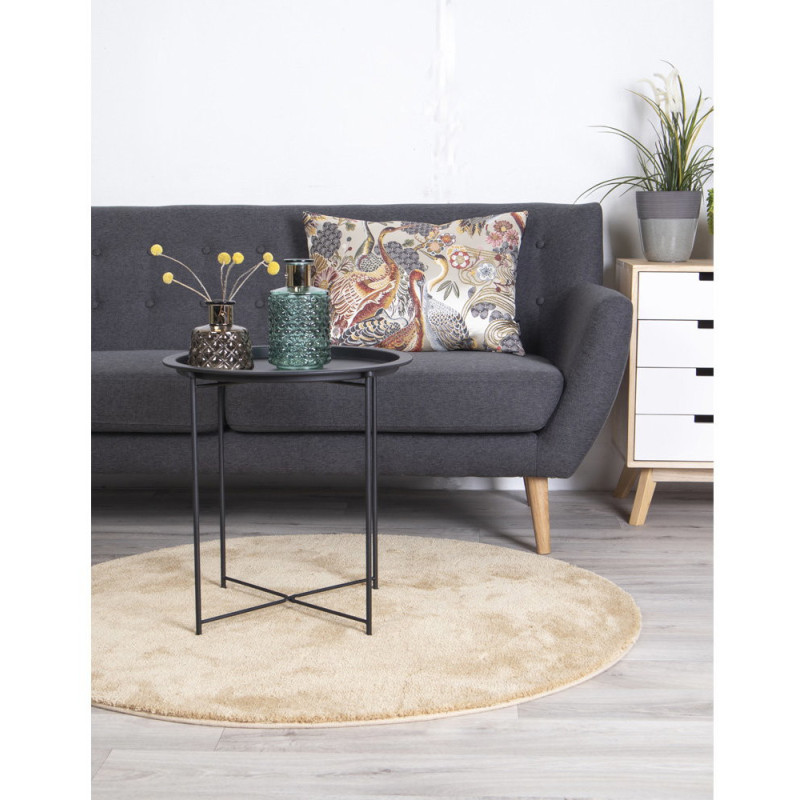 Table d'appoint moderne Ronde Métal Noir Bastia 